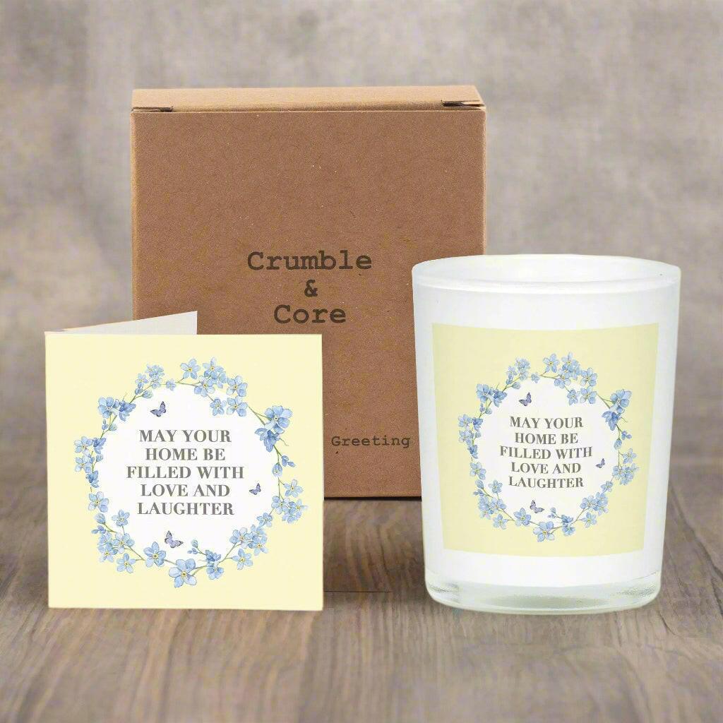 New Home Cozy Candle Card Box Set - Perfect Housewarming Gift - Crumble and Core