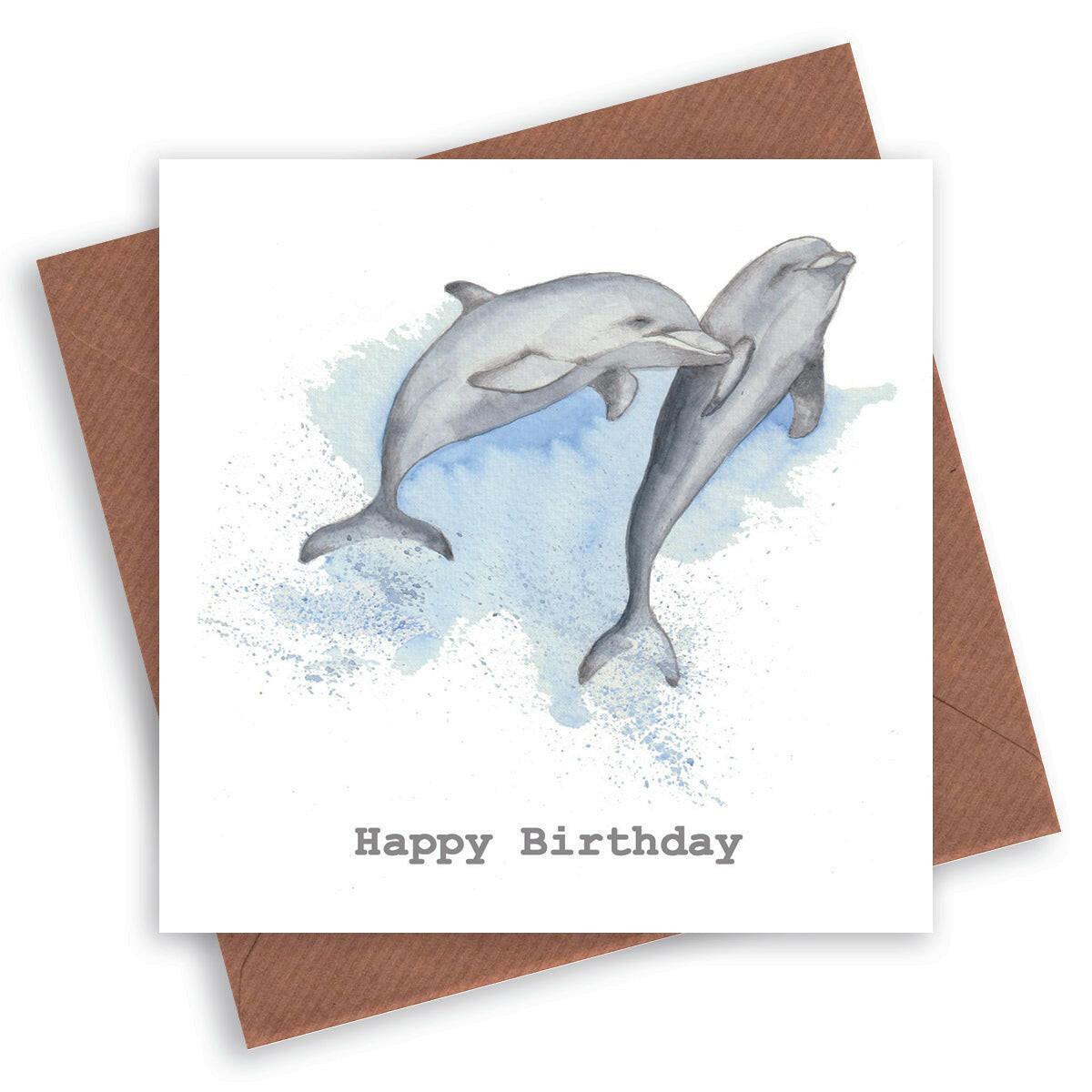 Dolphin Birthday Greeting Card - Crumble and Core