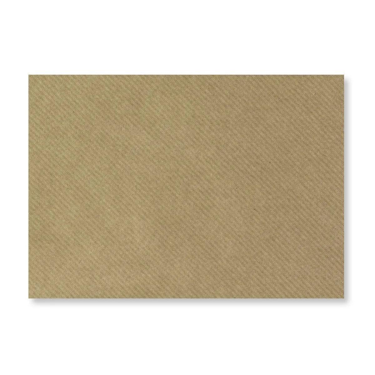 Plain brown kraft paper card blank with subtle diagonal texture, ideal for crafting or gifting