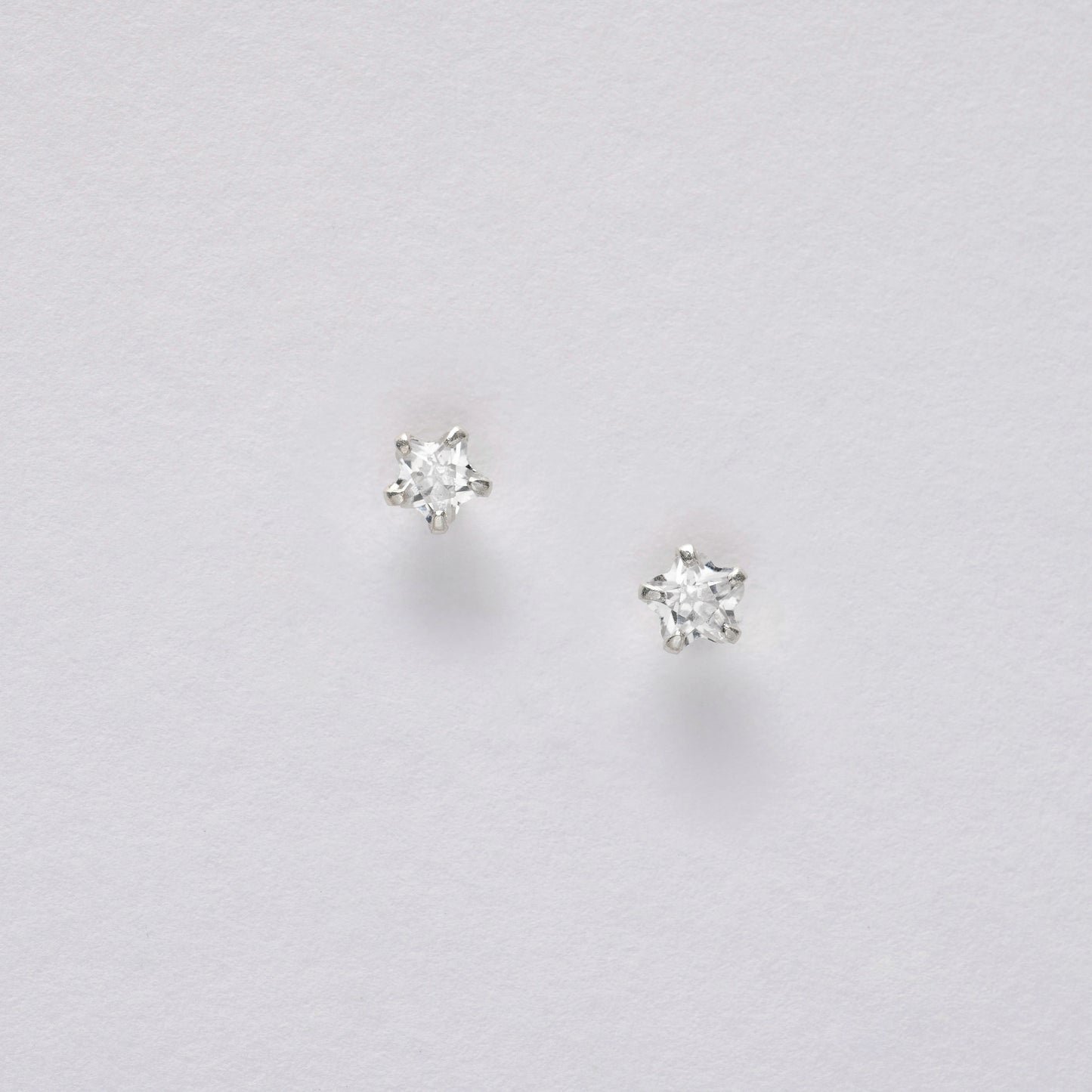 Sterling CZ Silver Studs - Cubic Zirconia Star Stud Earrings – Christmas Gift Boxed Children & Snowman Design