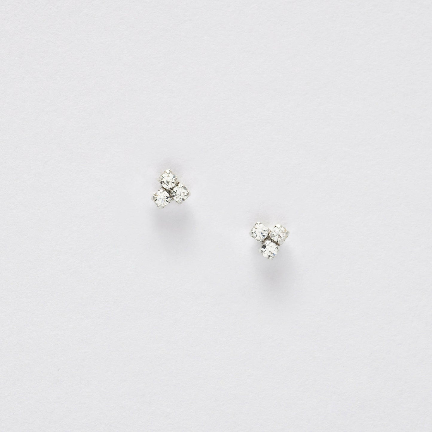 Crystal Silver Stud Earrings – Sparkling & Hypoallergenic - Crumble and Core
