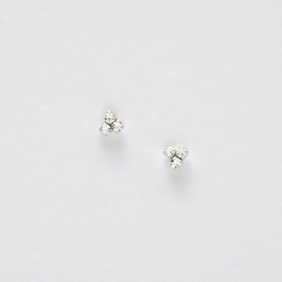 Crystal Silver Stud Earrings – Sparkling & Hypoallergenic - Crumble and Core