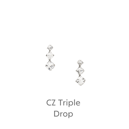Sterling Silver Drop Stud Earrings in Boxed Gift Set - Perfect for a Beautiful Daughter - Crumble and Core