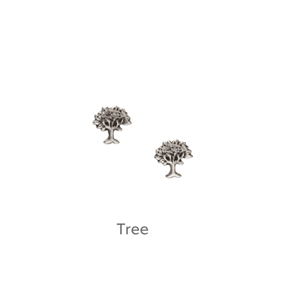 Sterling Silver Stud Earrings with Autumn Wreath Birthday Card - Crumble and Core