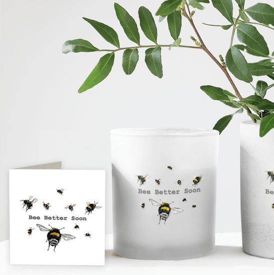 Get Well Gift Bee Better Soon Candle Card - Thoughtful and Unique Gift Set - Crumble and Core