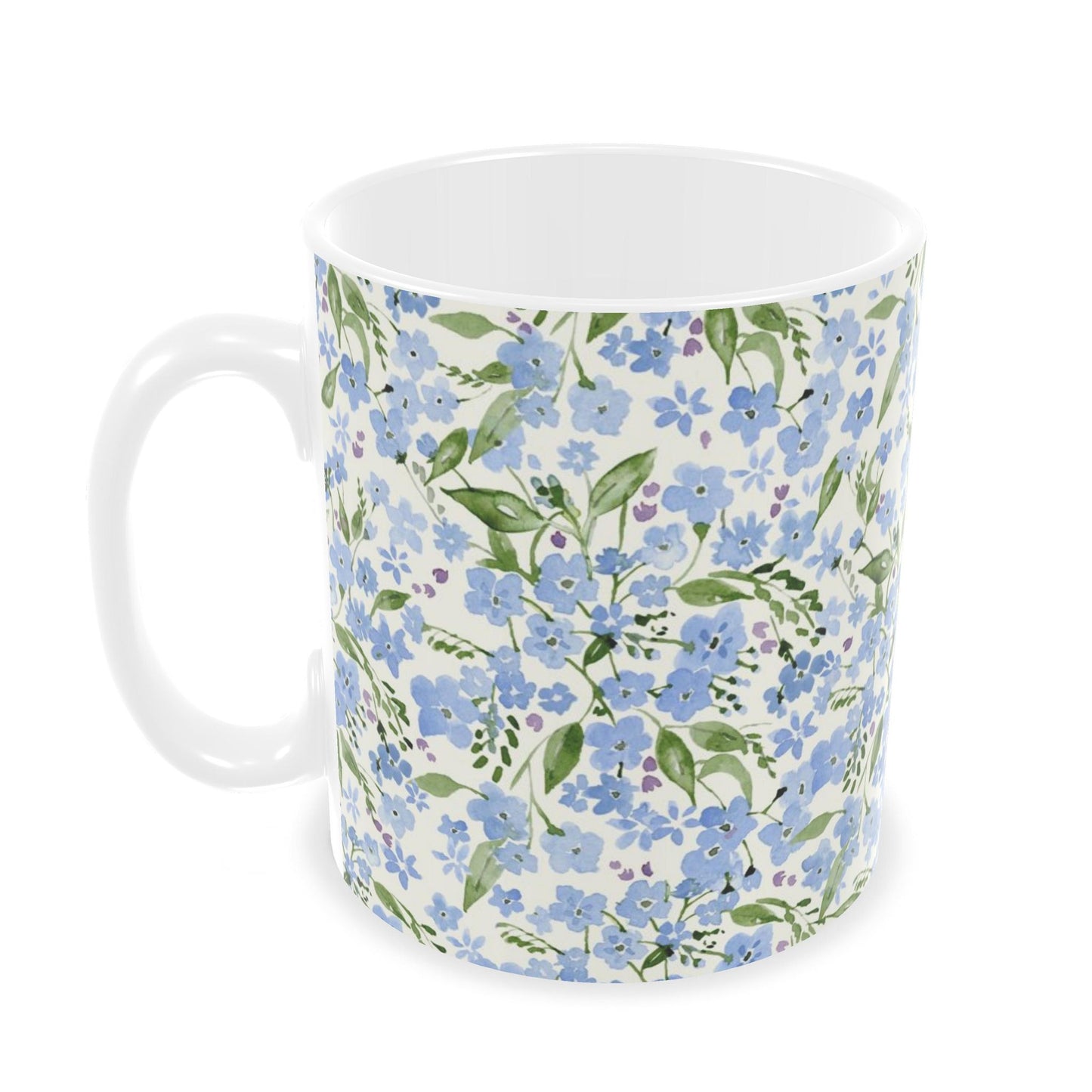 Ceramic Mug - Forget Me Not Floral Design - Gift for Her