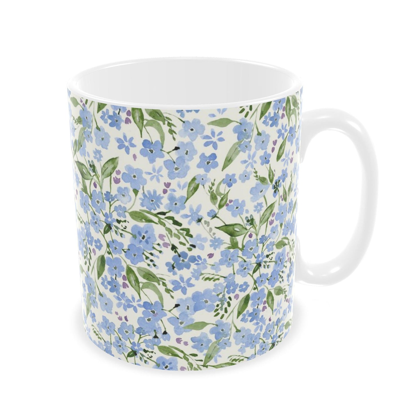 Ceramic Mug - Forget Me Not Floral Design - Gift for Her