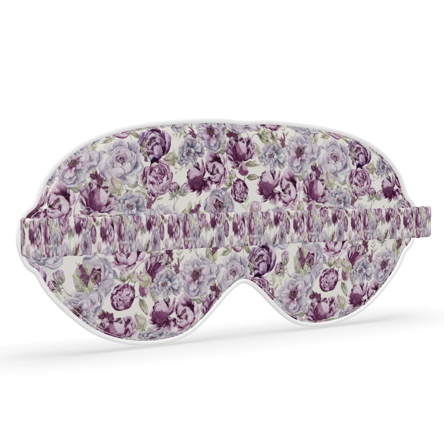 Luxury Sleep Mask -Peonies in Plum & Lilac