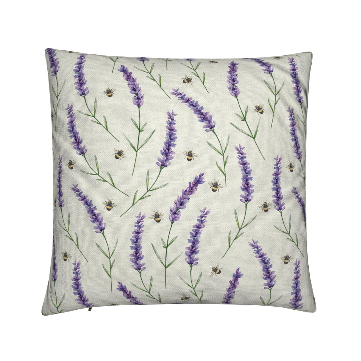 Cushion - Bees & Lavender Pattern - Handmade Gift
