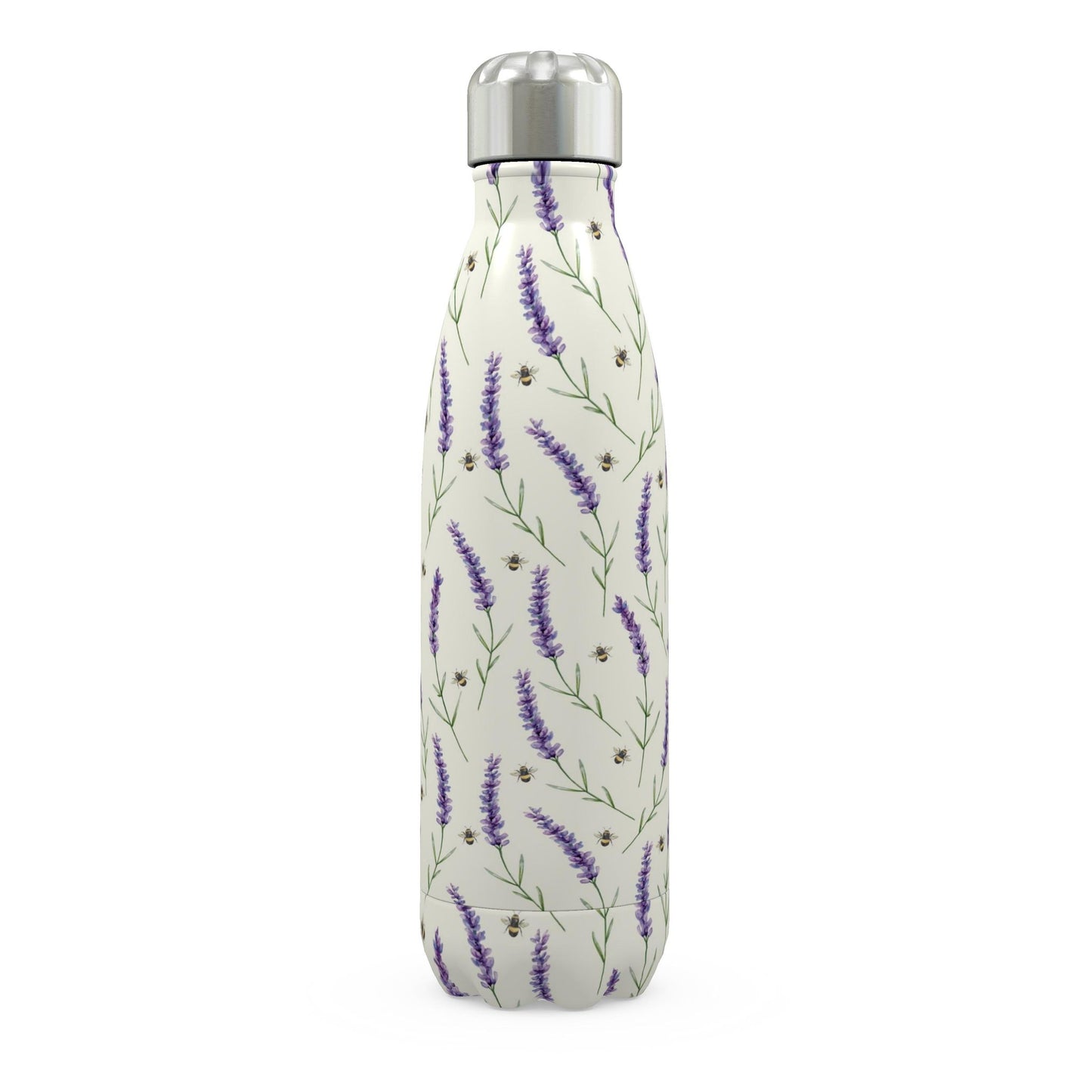 Stainless Steel Thermal Bottle - Lavender and Bee design