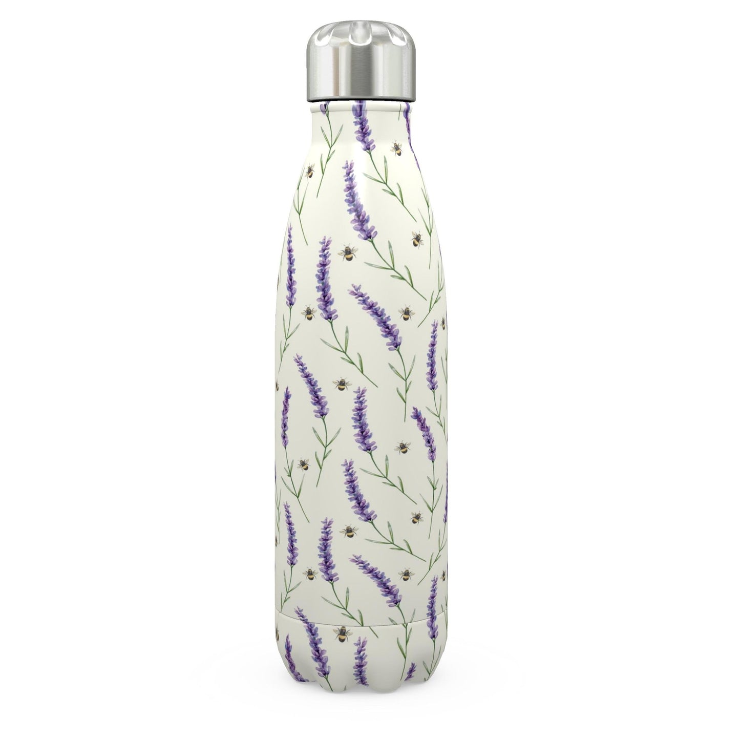 Stainless Steel Thermal Bottle - Lavender and Bee design