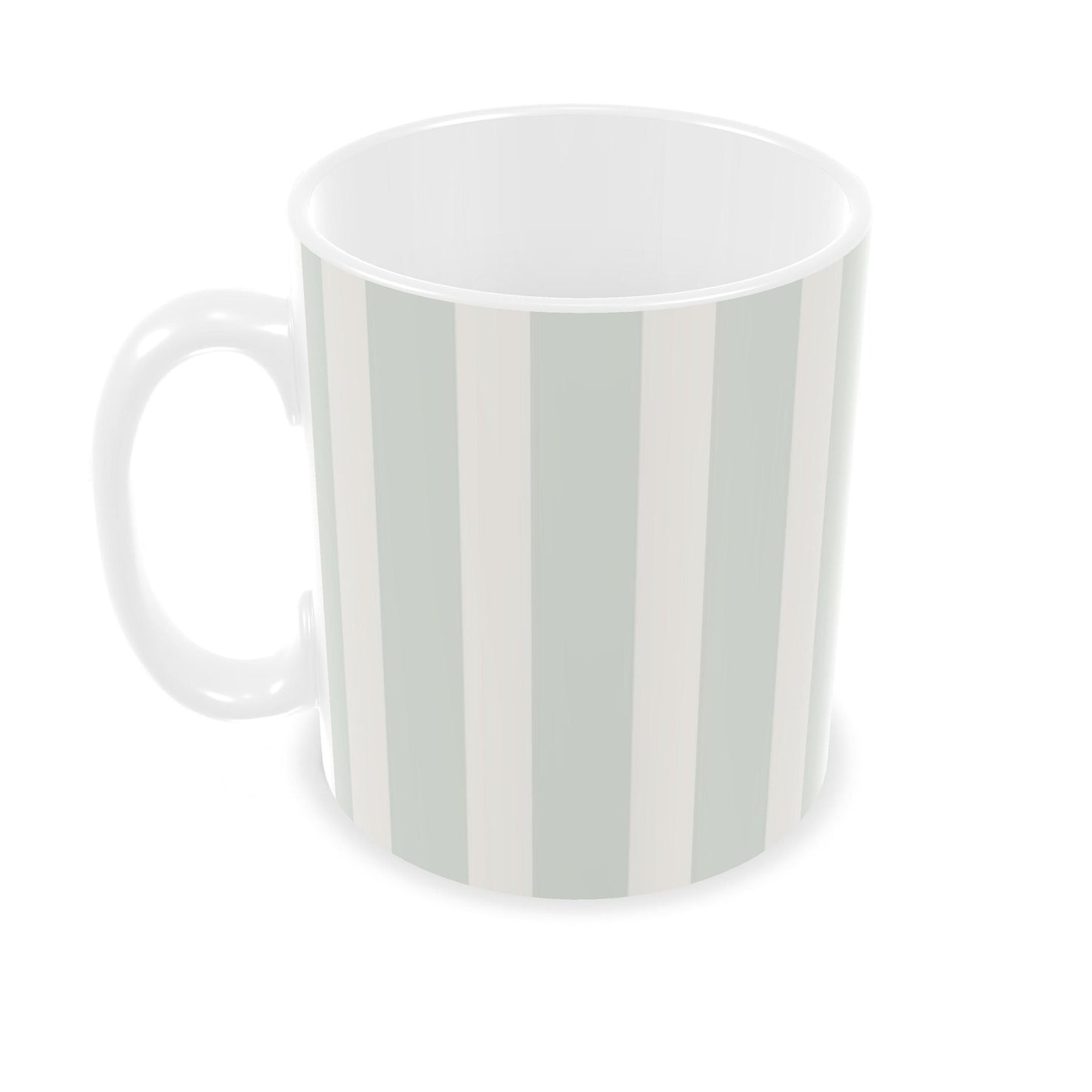 Ceramic Mug - Sage Green Stripe