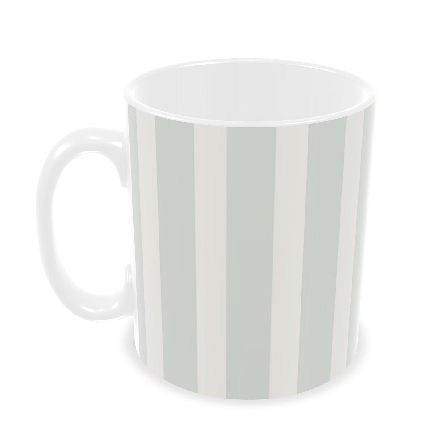 Ceramic Mug - Sage Green Stripe