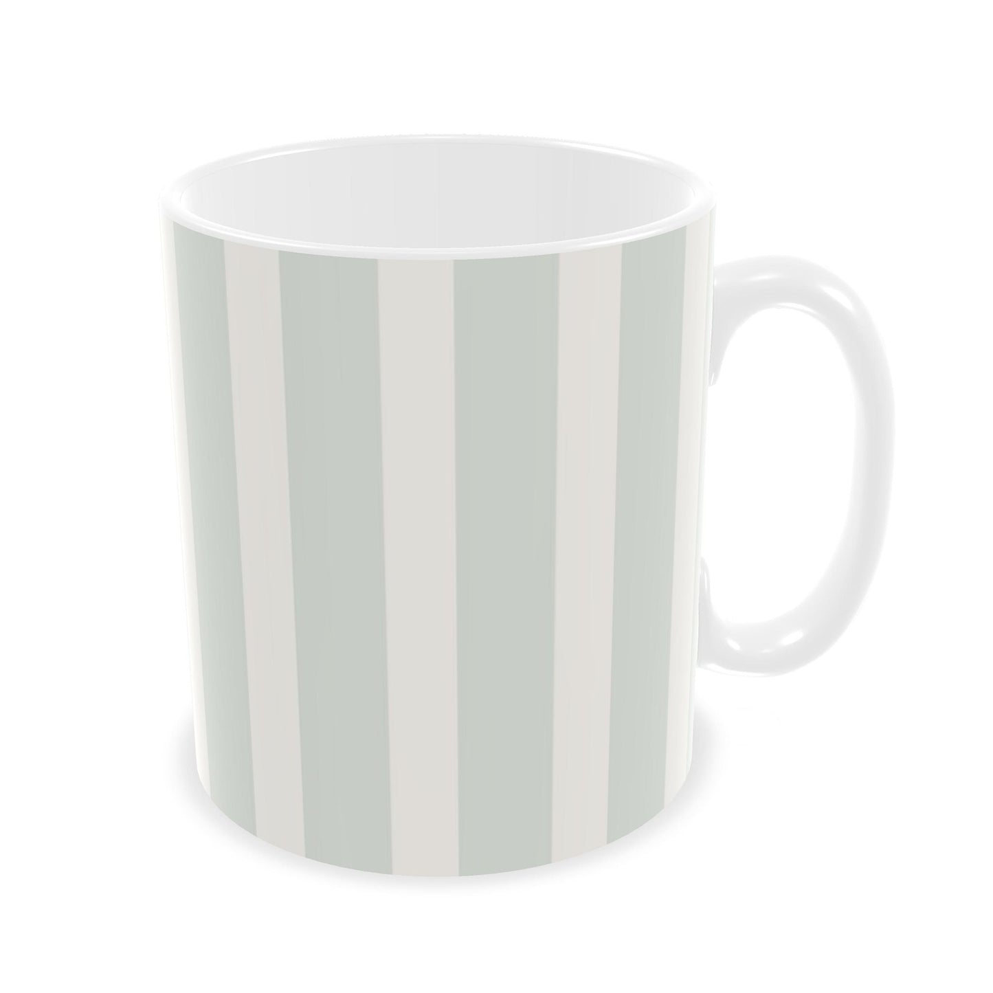 Ceramic Mug - Sage Green Stripe