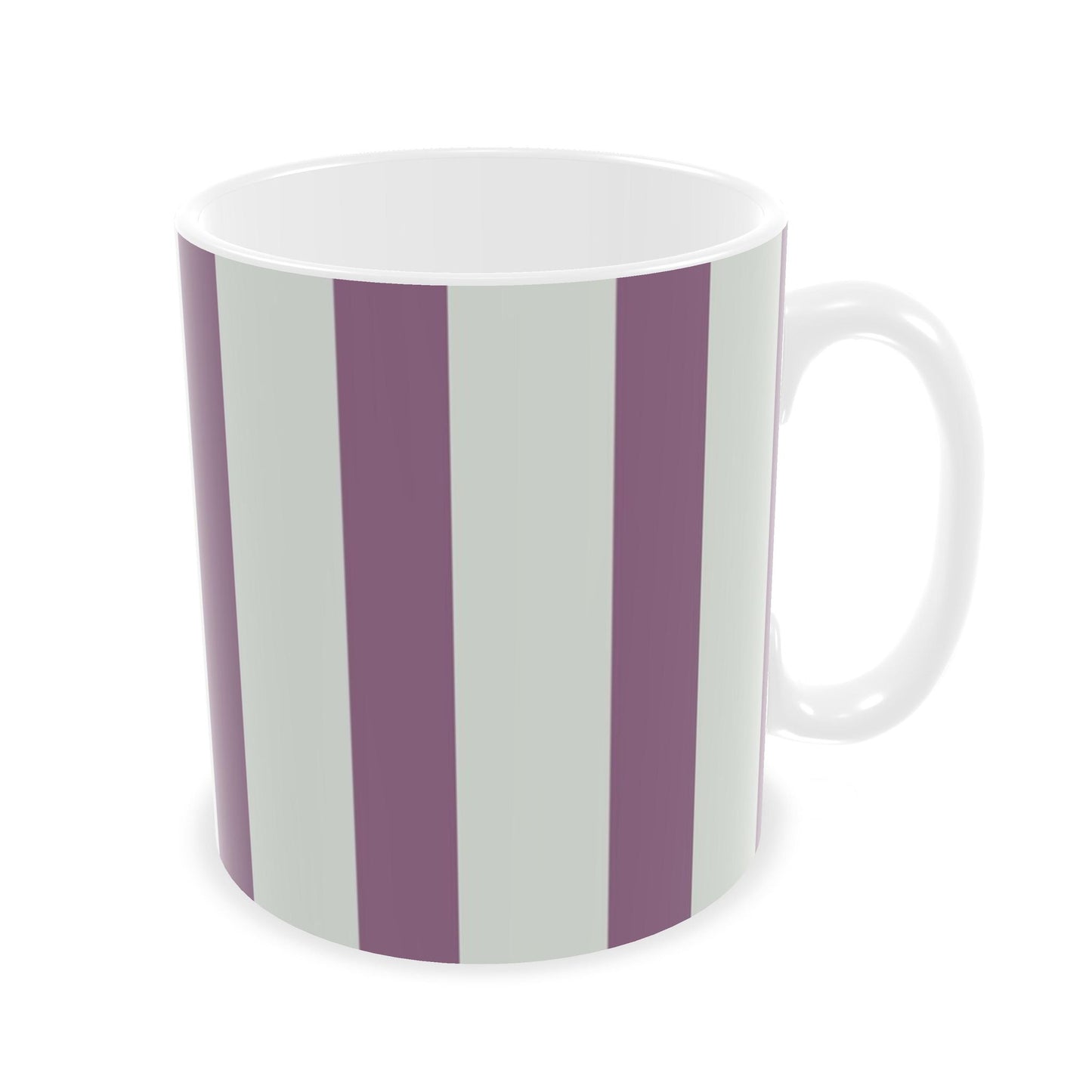Ceramic Mug - Plum & Green Stripe