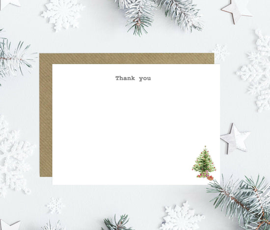 Christmas Snowman Thank You Note Cards - Crumble and Core