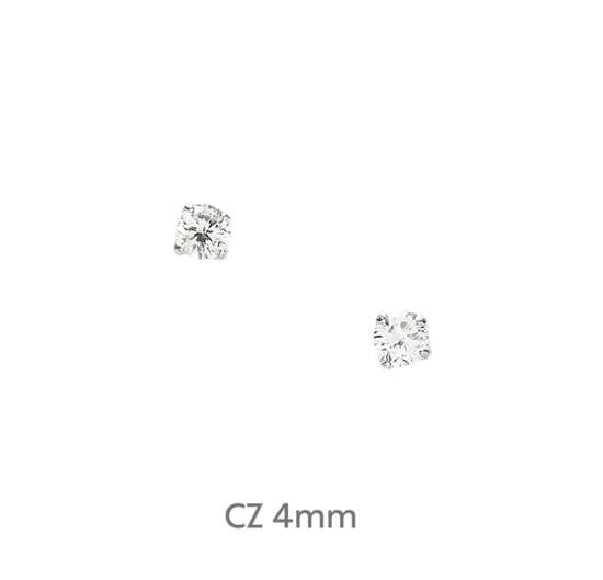 Sterling Silver Crystal Stud Earrings - Elegant Gift for Daughter - Party Shoe Design on Card - Crumble and Core
