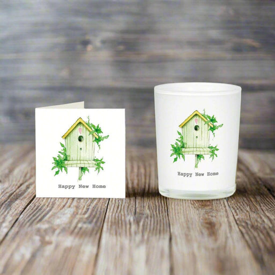 New Home Birdhouse Boxed Candle Card - Perfect Housewarming Gift - Crumble and Core