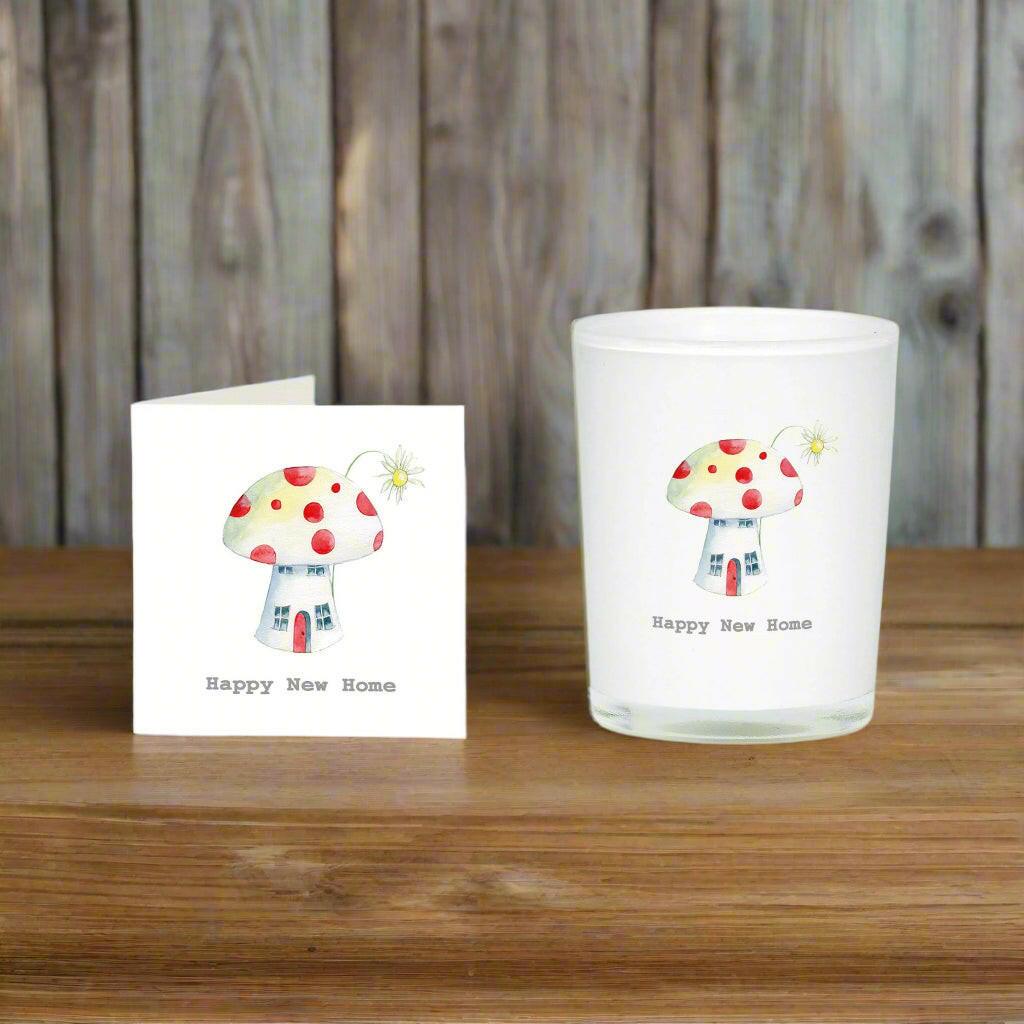 New Home Toadstool Candle Card - Perfect Housewarming Gift - Crumble and Core