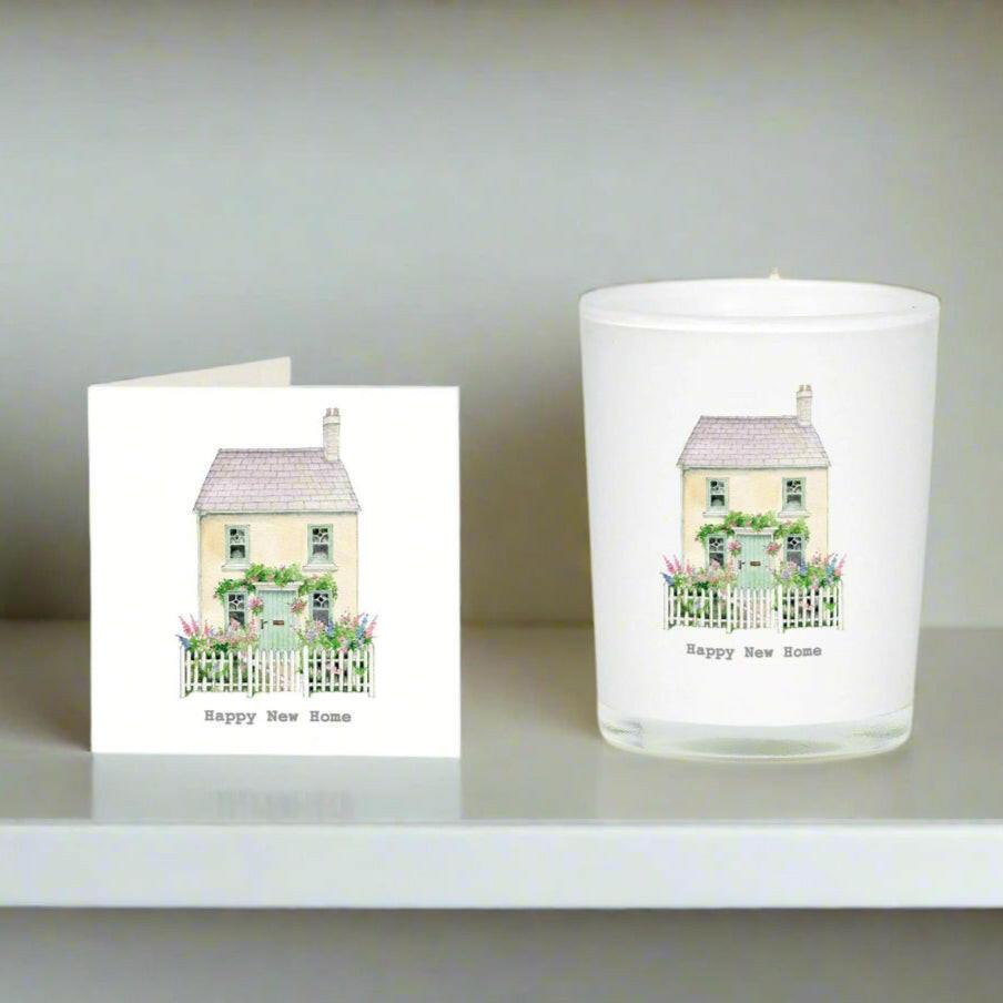 New House Boxed Candle and Card - Perfect Housewarming Gift Set - Crumble and Core