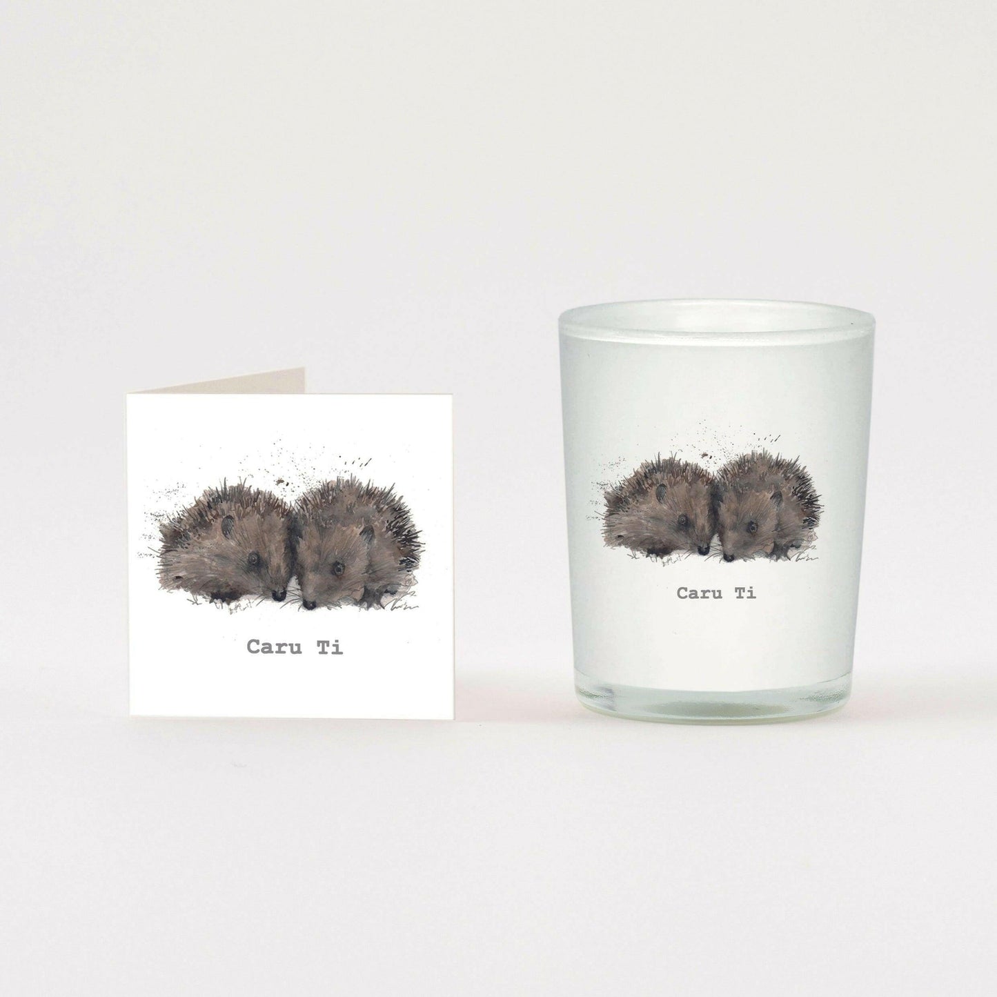 Caru Ti Love You Candle Card Gift Set Welsh Themed Love Gift Box with Scented Candle Greeting Card - Crumble and Core
