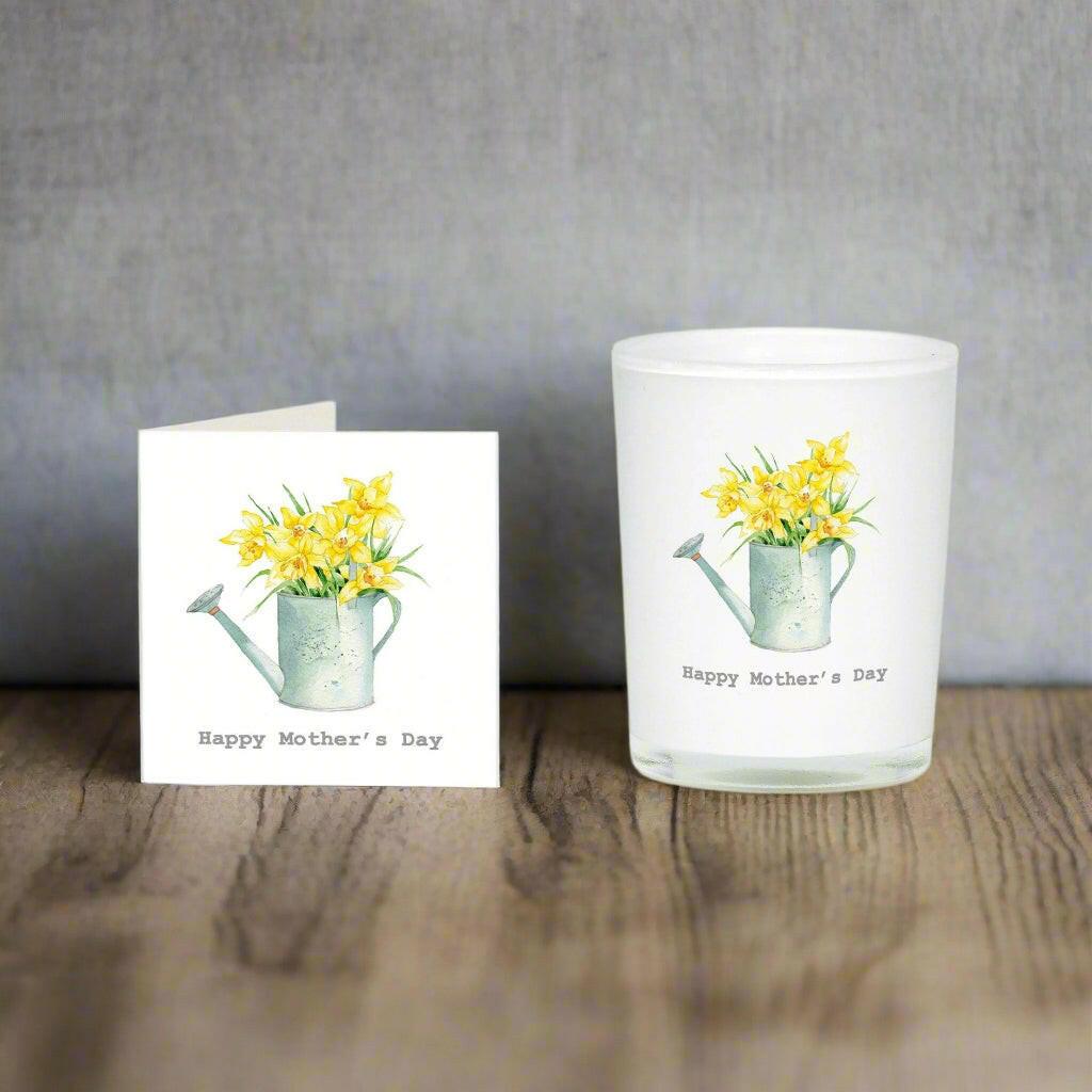 Daffodil Mothers Day Candle - Limited Edition Gift Box - Vegan Soy Wax - Perfect for Mom - Crumble and Core