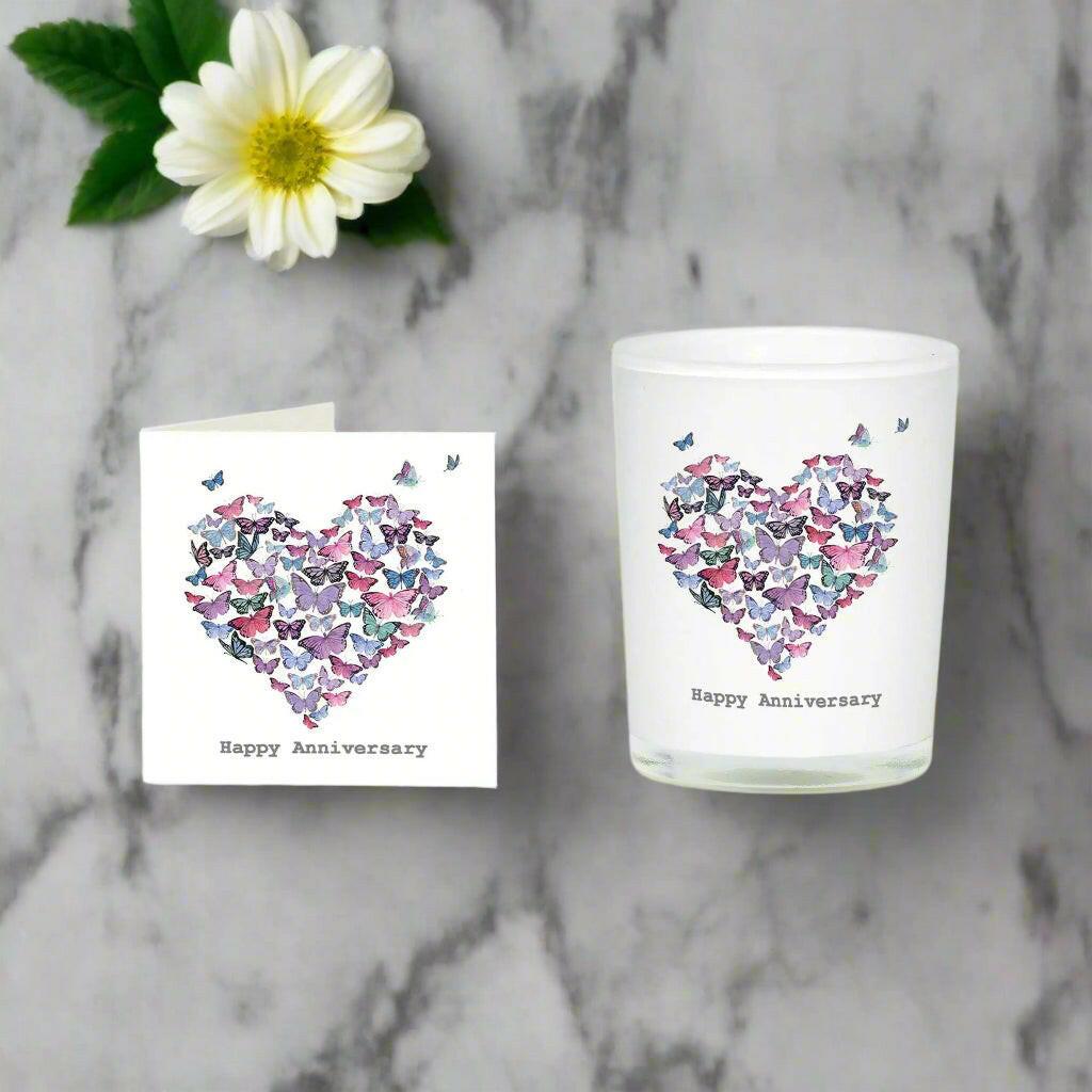 Anniversary Butterfly Candle Card Box - Perfect Gift for Loved Ones and Couples - Crumble and Core