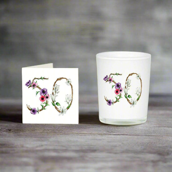 50th Birthday Card Candle Set - Perfect Gift for Her - Crumble and Core