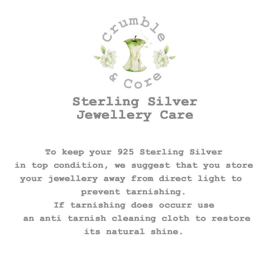 Sterling Silver Floral Stud Earrings Card - Elegant 21st Birthday Gift Idea - Crumble and Core