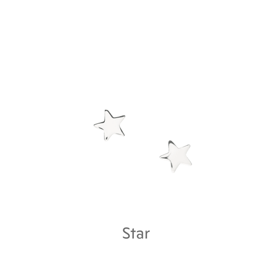 Sterling Silver Star Stud Earrings on Fairy Card - Charming Gift for Any Occasion Boxed for Her - Crumble and Core