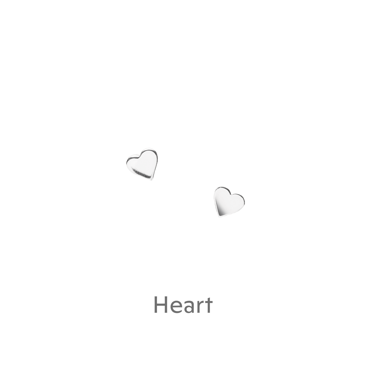 Sterling Silver Heart Stud Earrings Gift Set with Bear Card - Hand Finished Jewellery Gift for Her - Crumble and Core
