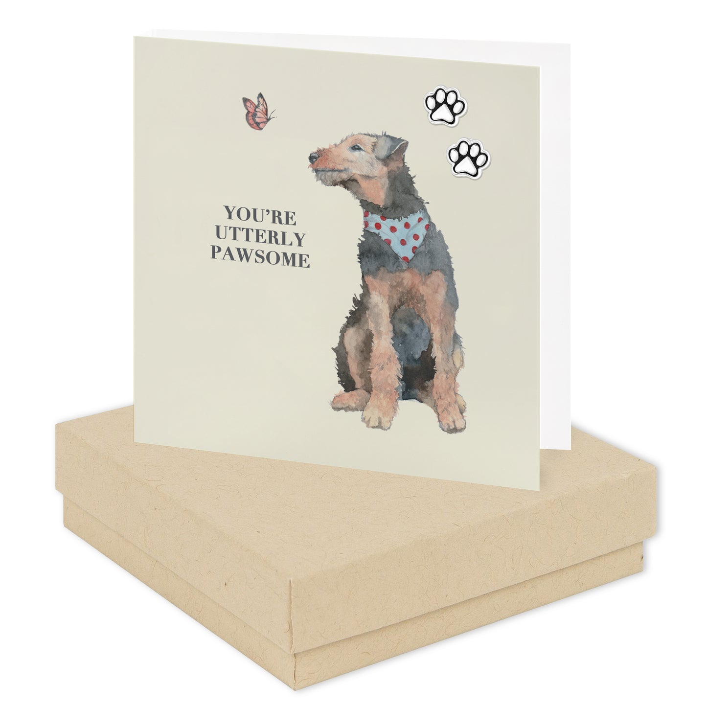 Tarjeta Pendiente Plata Pawsome Dogs