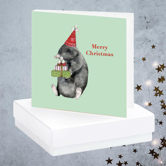 Christmas Mole Sterling Silver Stud Earrings - Gift Boxed for the Holidays - Crumble and Core