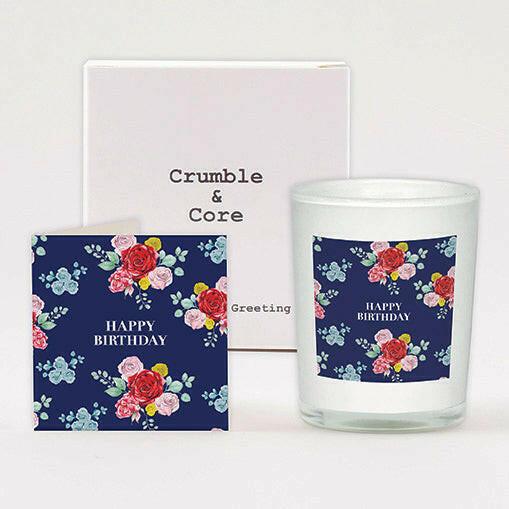 Happy Birthday Card Gift Set - Perfect for Any Occasion Candle Included - Crumble and Core