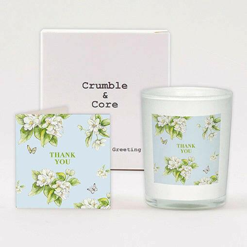 Beautiful Bright Blooms Boxed Candle Thank You Card - Perfect Gift for Any Occasion - Crumble and Core