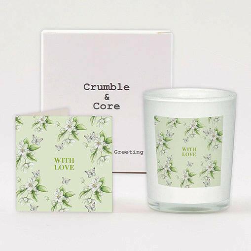 Handmade Bright Blooms Candle and Love Card Gift Set - Perfect for Any Occasion - Crumble and Core