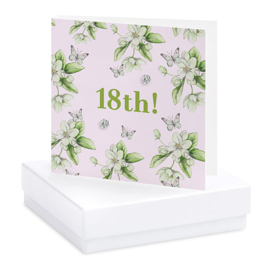 Sterling Silver Stud Earrings - 18th Birthday Earrings Card Set - Ideal Gift for Her - Crumble and Core