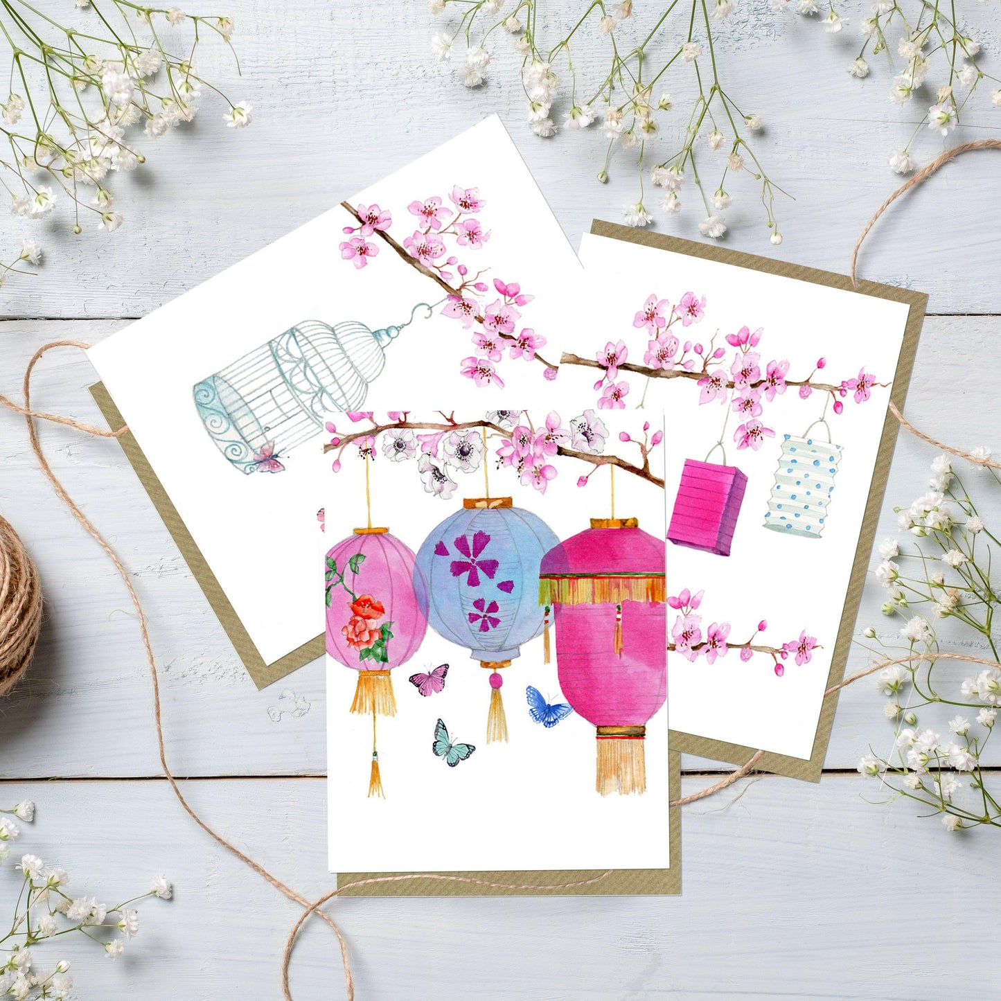 Boxed 'Blossom' pack of assorted A6 cards