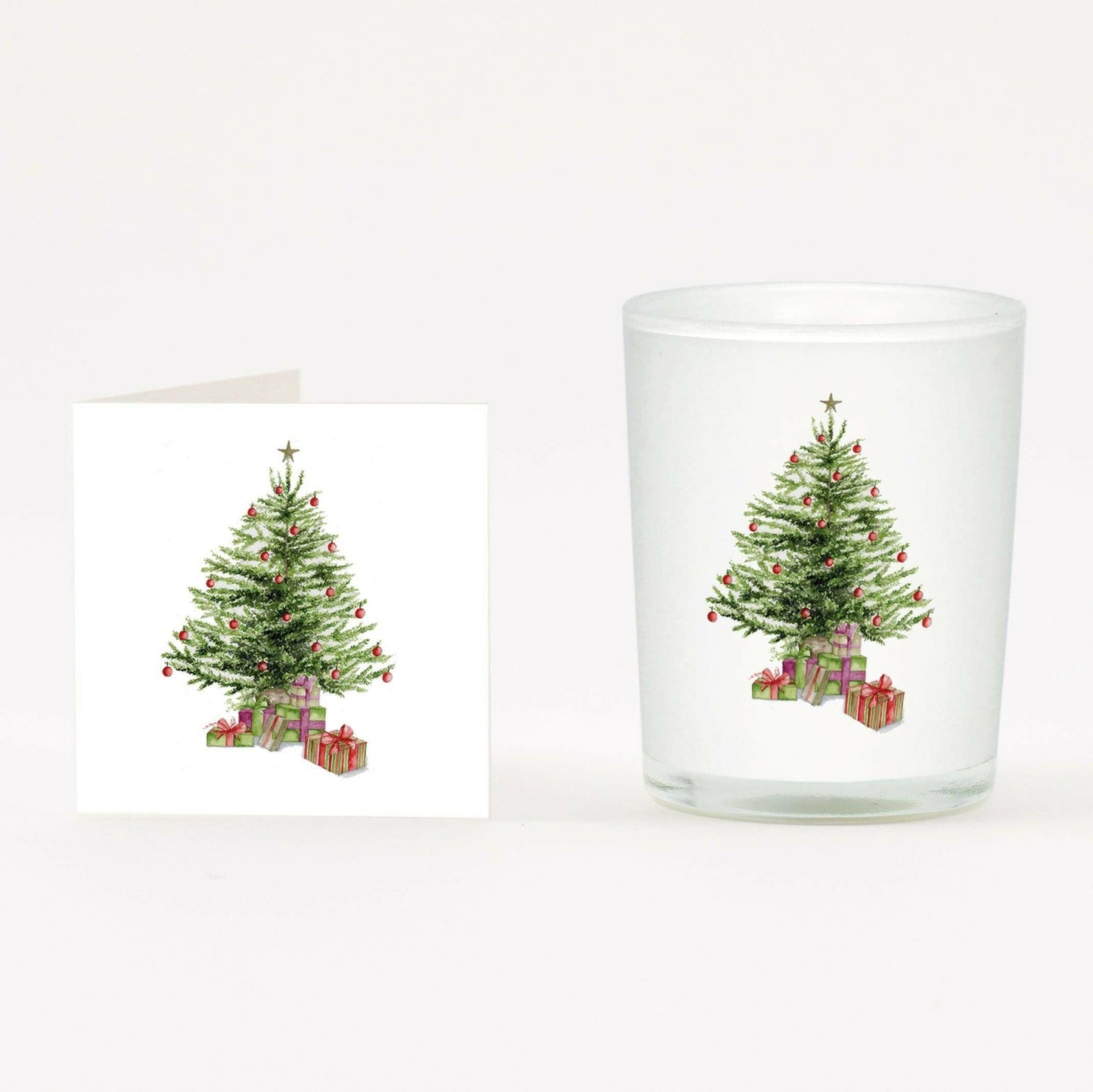 Christmas Tree Candle Festive Card - Perfect Holiday Gift - Crumble and Core