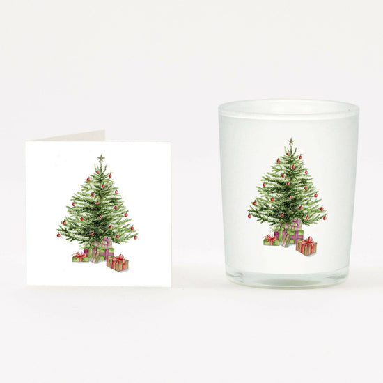 Christmas Tree Candle Festive Card - Perfect Holiday Gift - Crumble and Core