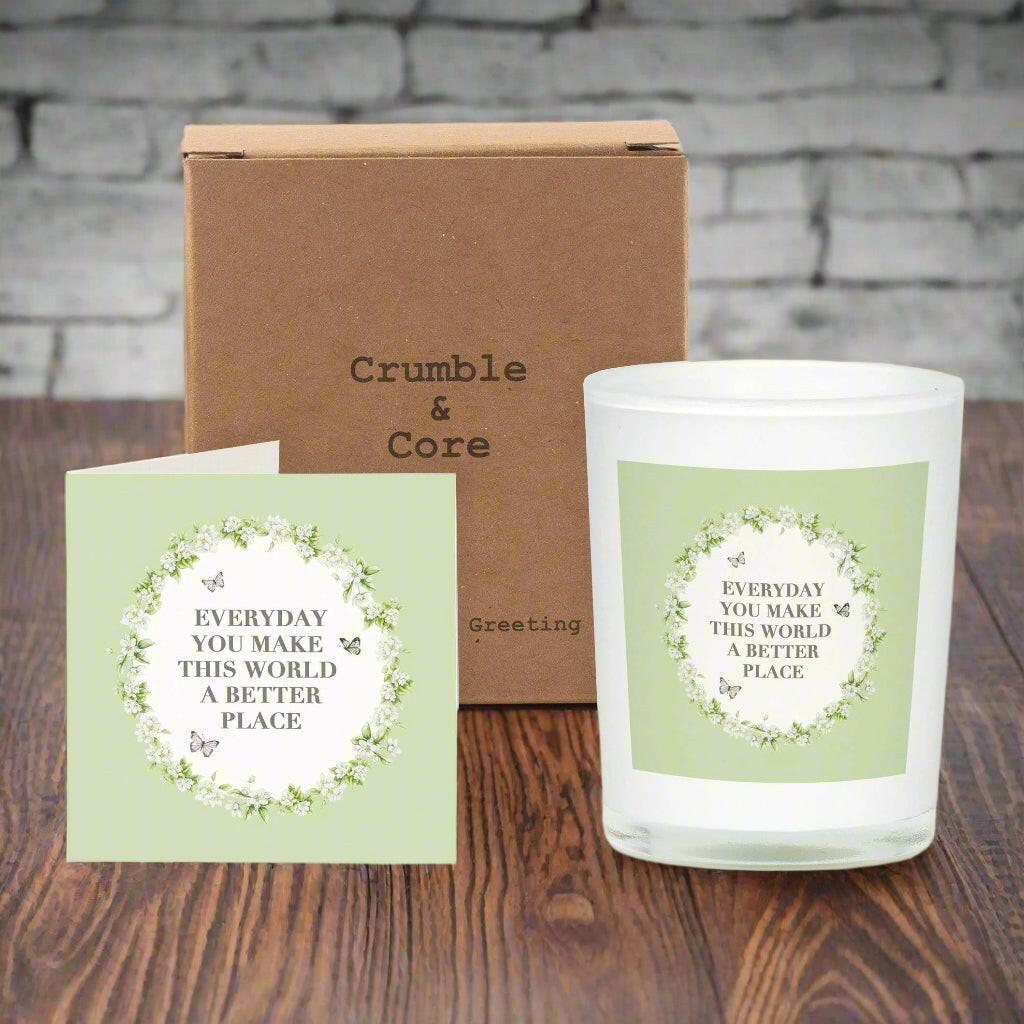 Eco-Friendly Sustainable Candle Greeting Card Set - Perfect Gift for Loved Ones - Crumble and Core