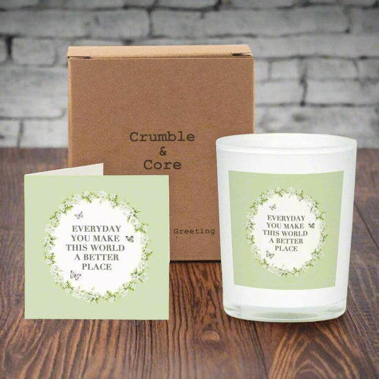 Eco-Friendly Sustainable Candle Greeting Card Set - Perfect Gift for Loved Ones - Crumble and Core