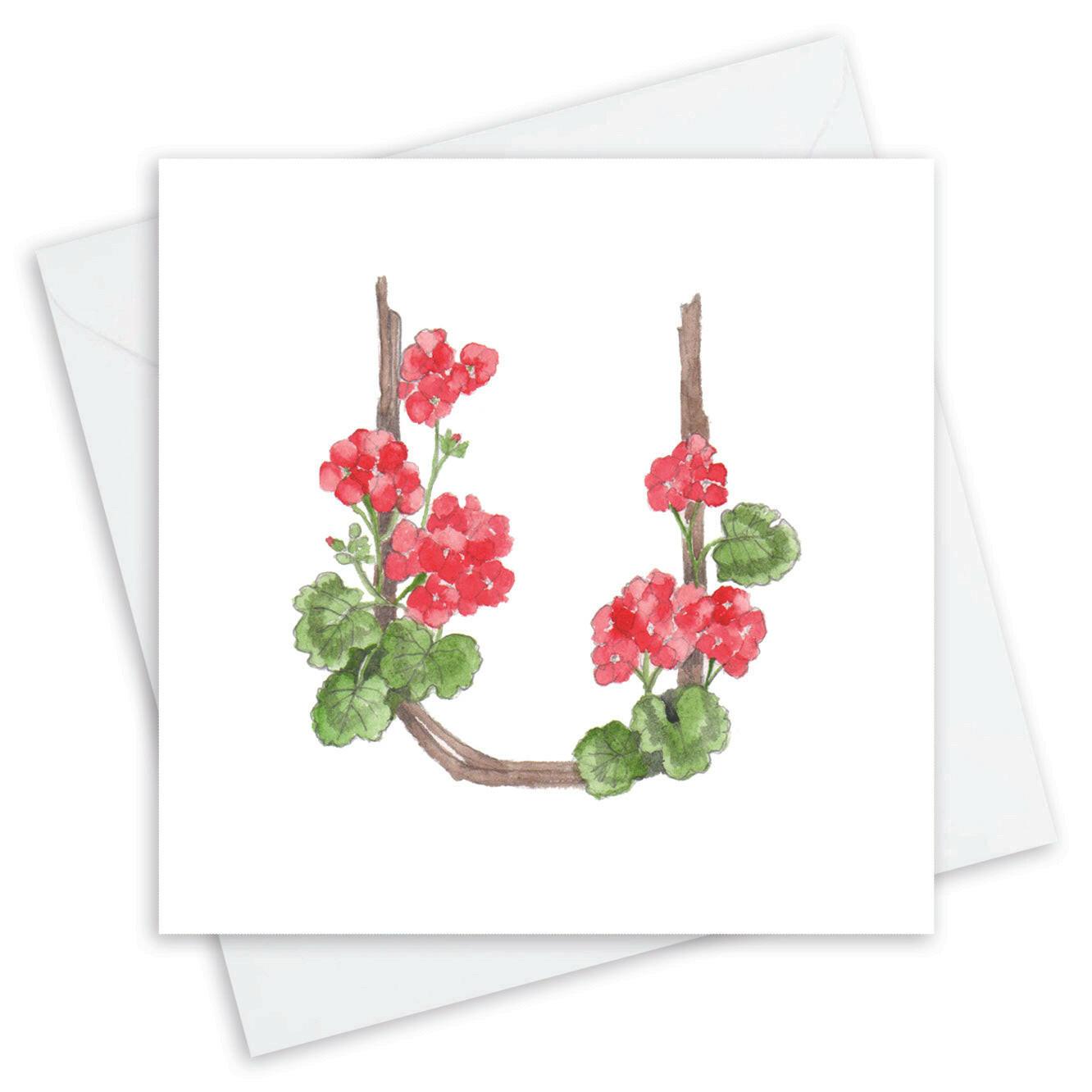 Handcrafted Alphabet Design for Invitations and Gifts - Perfect Card for Names beginning with U - All Occasions - Crumble and Core