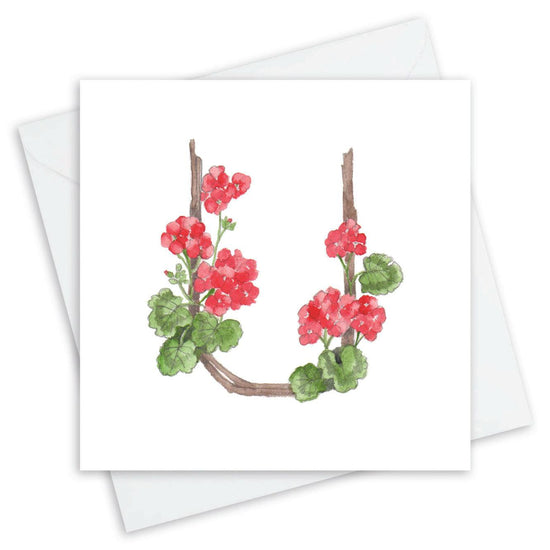 Handcrafted Alphabet Design for Invitations and Gifts - Perfect Card for Names beginning with U - All Occasions - Crumble and Core