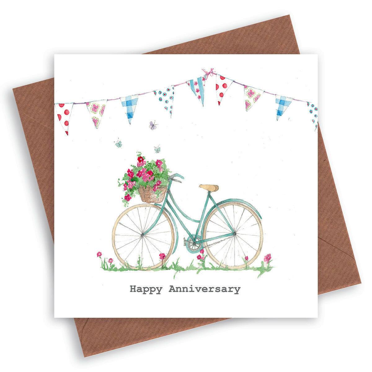 Summer Bicycle Anniversary Card - Crumble and Core