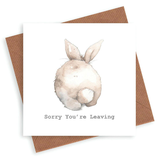 Bertie's Bob Tail Sorry You Are Leaving Card - Crumble and Core