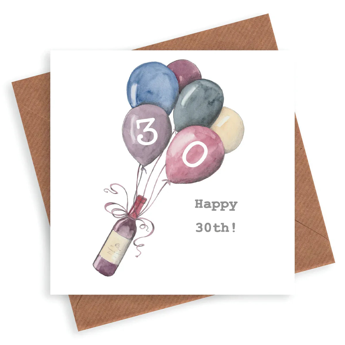 Celebrate in Style with Hand-Finished 30th Birthday Wine Card - Personalized Funny Greeting Perfect Gift for Wine Lovers - Crumble and Core