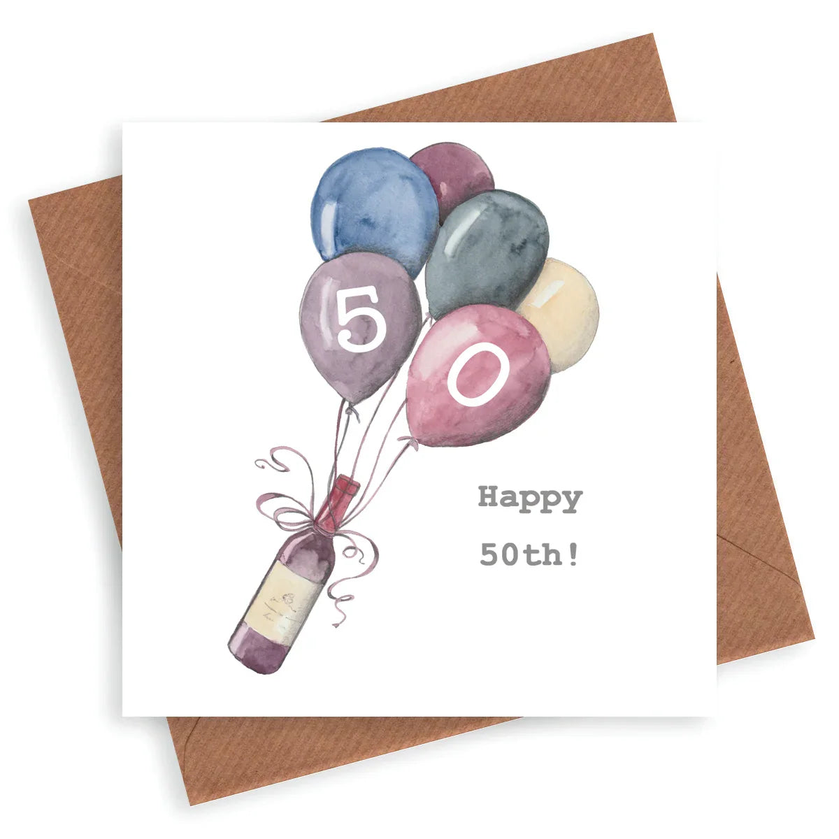Wine 50th Birthday Card - Crumble and Core