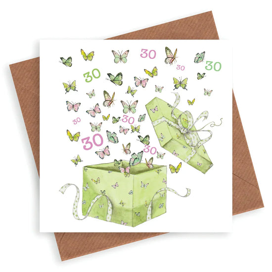 Butterfly 30th Birthday Card - Crumble and Core