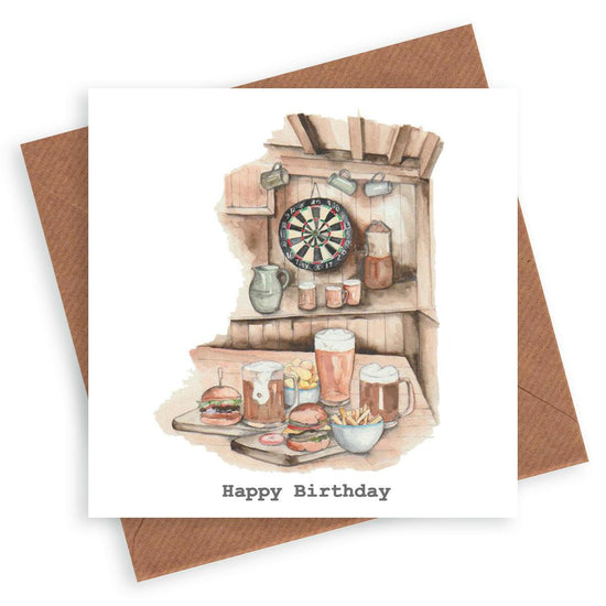 Pint and Burger Birthday Card - Crumble and Core